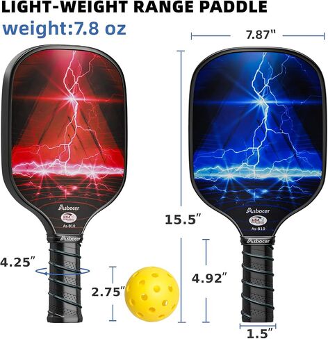 Pickleball Paddlles ، مجموعة Pickleball Paddles المعتمدة من USAPA من 2 ، مجموعة من الألياف الزجاجية السطحية Pickleball ، 4 كرات المخلل ، مناشف تبريد ، حقيبة المخلل ، هدايا مجداف المخلل للرجال للرجال نساء in Saudi Arabia