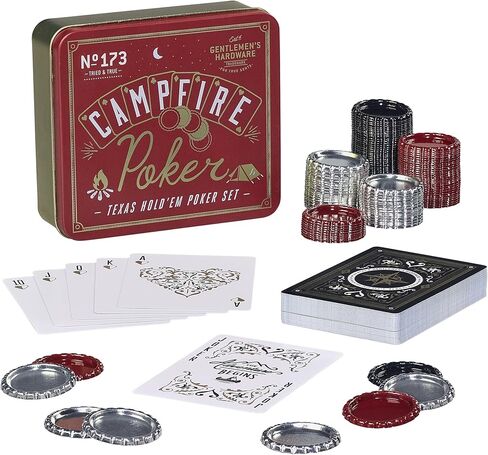 Galmen's Hardware Campfire Games ، Texas Hold 'Em Poker مع رقائق Cap Bottle ، 1 EA (Gen173) in Kuwait
