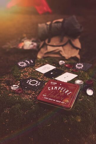 Galmen's Hardware Campfire Games ، Texas Hold 'Em Poker مع رقائق Cap Bottle ، 1 EA (Gen173) in Kuwait