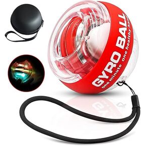 Auto-Start Wrist Power Gyro Ball, Wrist Strengthener and Forearm Exerciser for Stronger Arm Fingers Wrist Bones and Muscle with LED Lights