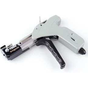 Delgada Stainless Steel Metal Cable Tie Gun,Professional Automatic Tightening Cutting Ratchet Tie Clamp,4-level Adjustable Fastening Tie Tool