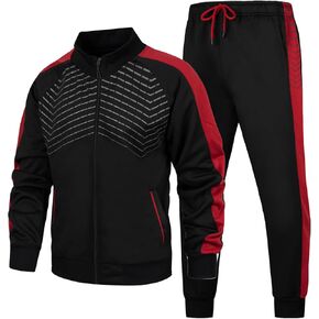 MANLUODANNI Men's Tracksuit Athletic Sports Casual Full Zip Sweatsuit