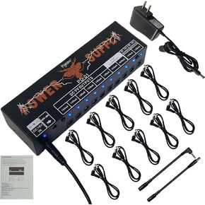 PD-01 Guitar Pedal Power Supply 10 Isolated DC Output for 9V/12V/18V Guitar Effect Pedal