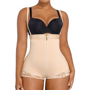 SHAPELLX Shapewear Tummy Control Butt Lifter Panties Body Shaper for Women High Waist Trainer Open Bust Bodysuit