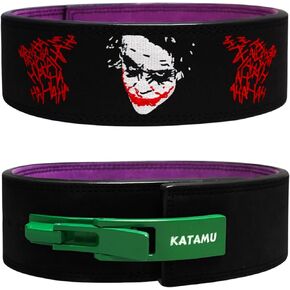 Katamu The Joker "Why so serious?" - Premium Lever Weightlifting Belt - Men and Womens Power Lifting Belt - Leather
