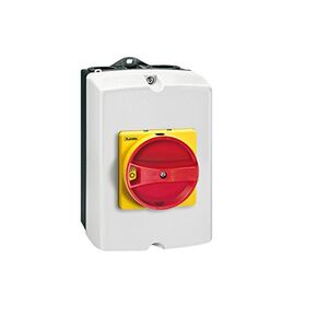 GAZ032UL Ul/CSA Type 4/4X Non-Metallic Enclosed Switch Disconnector, Three Pole. with Rotating Red/Yellow Handle, 32A