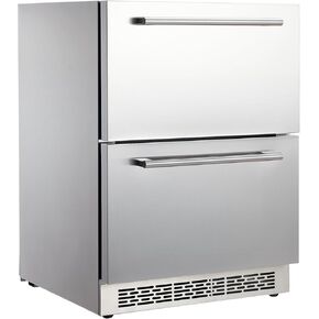 Garvee 24 inch Undercounter Refrigerator, 5.12 Cu.Ft Outdoor Fridge for Patio, Wine and Beverage Refrigerator, Drawer Refrigerator Under Counter Fridge Ideal for Home and Commercial (Silver)