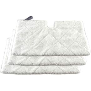 3 Pocket Steam Mop Pads Double-Sided Rectangle Microfiber Refill Pad for Shark Euro Pro Mops S3500 Series,S2902,S3455K,S3501,S3550,S3601,S3801,S3901,S4601,S4701,S4701D,SE450（White）