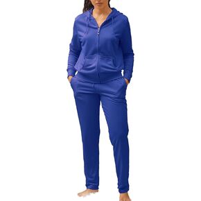 Facitisu Tracksuit for Women Set 2 Piece Joggers Terry Jogging Sweat Outfits Hoodie and Sweatpants