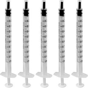 10 Pcs Syringes Without Needle, 1ml Plastic Syringe Syringe for Liquid, for Science Lab, Feed Pets, No Needle, Individually Packaged