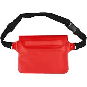 Waterproof Fanny Pack,Waterproof Utility Pouch for Phone Passport Wallet Purse with Waist Strap,Floating Waterproof Bags for Travel Beach Swimming Kayaking Boating Pool Accessories (White)