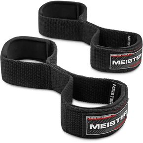Meister Figure 8's Weight Lifting Straps - Neoprene Padded (Pair)