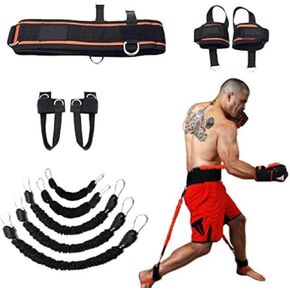 Exercise Boxing Resistance Bands Leg Strength Training Home Workout Equipment Bounce, Explosive Power Training for MMA, Bounce,etc Indoor and Outdoor Fitness Training, Set of 12