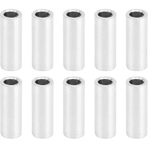 10 Pieces Round Spacer, 4mm ID, 6mm OD, Aluminum Alloy Unthreaded Standoff for Mechanical Assemblies/Electronics(18mm Long)