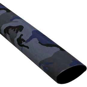 Accering Blue Camo Heat Shrink Wrap Tube for Fishing Rod Sports Racquets Paddle Handles (φ25mm, L1.64ft, Blue Camo)