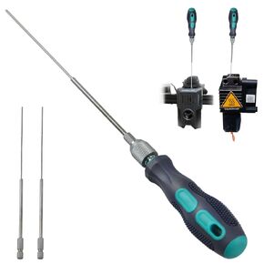 Clog Poke 3D Printer Accessories, Φ1.7mm L200mm Prolong Throat Piercing Needle Tool for Any 1.75mm Nozzles, 3D Printer Nozzle Cleaning Kit, Removable Needle, Quick Dredging, Reuse The Handle