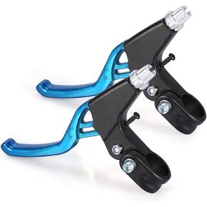 Dioche Brake Levers, Aluminium Mountain Cycling Brake Level Handles Lever Set(1 Pair)(Blue)