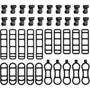 40 Pcs Bicycle Light Silicone Straps Bike Rubber Mount Band Replacement Multisize Light Strap Black Flashlight Mount Band for Lights Holder Bicycle Handlebar Bicycle Light Sets