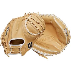 Wilson Fall 2024 A1000® CM33 33" Baseball Catcher’s Mitt - Blonde/Black/White, Right Hand Throw