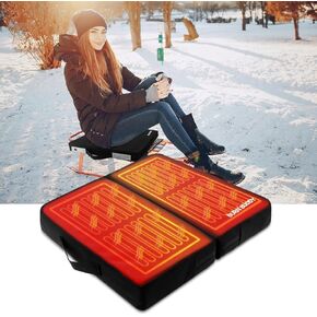Heated Seat Cushion,13500mAh Heated Stadium Seats for Bleachers,APP Control 3 Levels Heating Portable Chair Mat Auto Shutdown &Timing Warm Foldable Heating Seat Pads for Camping Hunting Fishing Sports