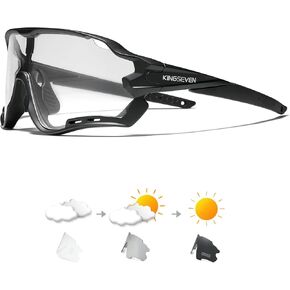 KINGSEVEN Cycling Glasses for Men Women Bicycle Sports MTB Road Bike Sunglasses Photochromic Lenses LS-911
