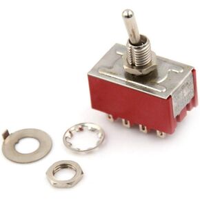 MTS-402 6A/125VAC 2A/25CHAC 12 Pin 4PDT ON/ON 2 Position Mini Toggle Switch