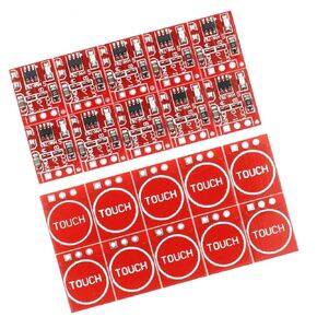 MicorTunk 20PCS TTP223 Touch Button Module self-Locking Micro capacitive Switch buttonmodule Single Channel Conversion 2.5V-5.5V