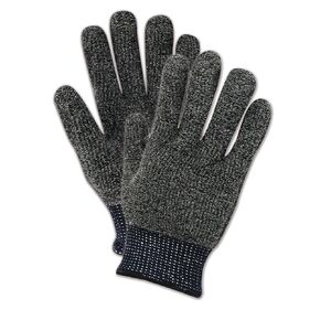 MAGID Cut Master XKS XKS400 Medium Weight XKS Loop-Out Terrycloth Gloves - Cut Level 4, 6/XS, Black