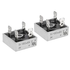 PATIKIL KBPC20-10 Rectifier Diode, 2 Pcs Bridge Rectifier 50A 1000V Electronic Silicon Diodes for Converting AC Power to DC Power, White