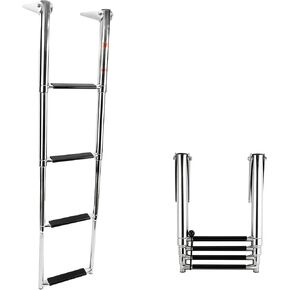 Amarine Made 4 Step Stainless Steel Telescoping Boat Ladder Swim Step