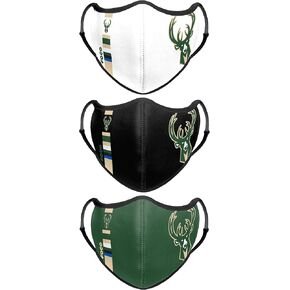 FOCO Milwaukee Bucks NBA Sport Face Cover - 3-Pack