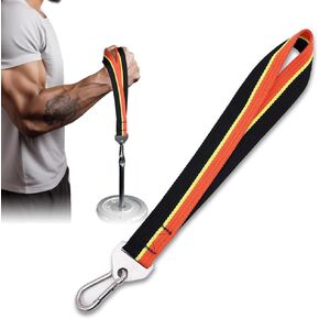 Double-Sewn Thick Arm Wrestling Training Strap with Stainless Steel Triangular Buckle – Durable Arm Wrestling Belt for Free Weights and Cable Machine Training