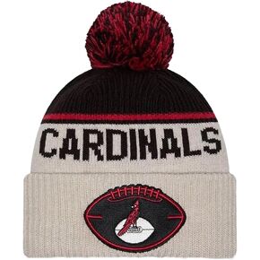 New Era Unisex-Adult NFL Team Color Cream Official Sideline Historic Cuffed Knit Pom Beanie Cold Weather Knit Hat