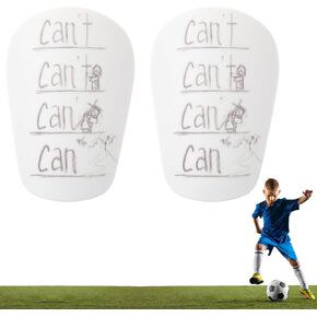1pairs Mini Small Shin Guards Soccer, Boys Soccer Shin Guards, Shin Pads Soccer, Light Comfortable Shin Gaurds, Shinguards for Teenagers Kids Boys Girls(White)
