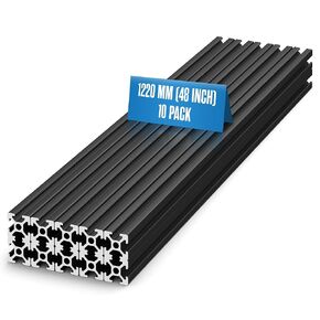 Houseables Aluminum Extrusion, T Slot Aluminum Extrusion, 2020 Extrusion, 48 Inch, Extruded Aluminum, Aluminum Profile, Aluminum Rail, Aluminum T Slot, Extruded Aluminum Rail, Aluminum Framing, 1220mm