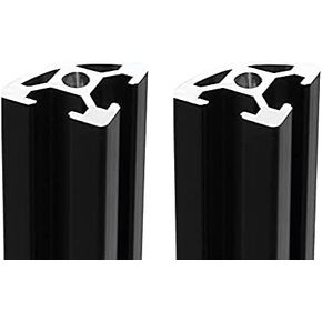 2 Pack 2020 Aluminum Extrusion Profile Round Arc Length 39.37 inch / 1000mm Black, 20 x 20mm 20 Series T Type T-Slot European Extrusions Profile Anodized Linear Rail Guide Frame for CNC