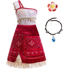 2024 NEW Girls Princess Ocean Costume for Kids Adventure Dress Christmas Tassel Outfits with Necklace and Flower Clip