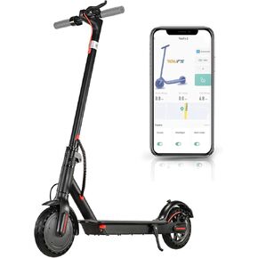 Electric Scooter, 350W Motor 19MPH 19-21Miles Max Range E-Scooter, 8.5" Tires Commuter Scooter with App Cruise Control, Foldable Electric Scooter for Adults, 265lbs Max Load