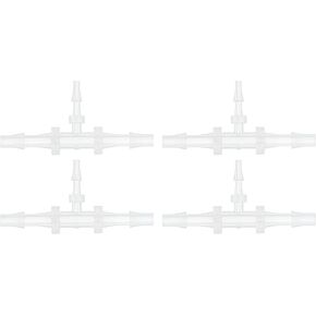 Plastic Hose Barb Fitting 1/8" x 1/16" x 1/8" Tee Type Fitting PP 4 Pcs
