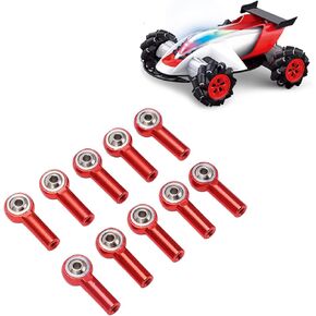 10Pcs Link Rod End Joint, M3 26mm Aluminum Metal Ball End Holder Tie, RC Joint Link Ball Holder, Thread Ball Joint Compatible with 1/10 1/8 Universal Remote Control