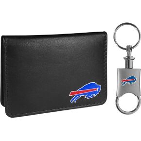 Siskiyou Sports NFL Buffalo Bills Weekend Bi-fold Wallet & Valet Key Chain, Black, One Size