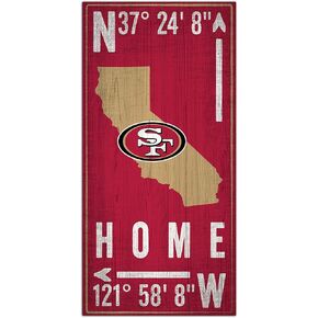 NFL San Francisco 49ers Unisex San Francisco 49ers Coordinate Sign, Team Color, 6 x 12
