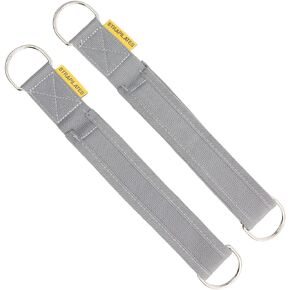 Single Loop Fitness Pilates Straps for Reformer, Cadillac, and Other Fitness Equipment Adjustable Length with Double D-Ring, One Pair, Pink