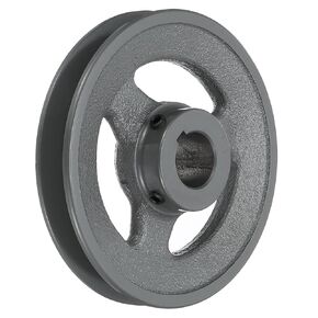 uxcell BK57-1 V-Belt Sheave 1"Bore 5.45"OD Single Groove Web Sheave Bored-to-Size Sheave, Cast Iron, Belt Section for 3L or B Belt