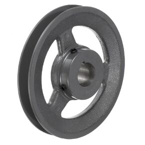 uxcell BK65-1 1/8 V-Belt Sheave 1 1/8"Bore 6.25"OD Single Groove Web Sheave Bored-to-Size Sheave, Cast Iron, Belt Section for 3L or B Belt