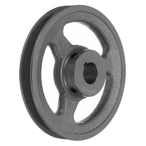 uxcell AK56-3/4 V-Belt Sheave 3/4"Bore 5.45"OD Single Groove Web Sheave Bored-to-Size Sheave, Cast Iron, Belt Section for 4L or A Belt