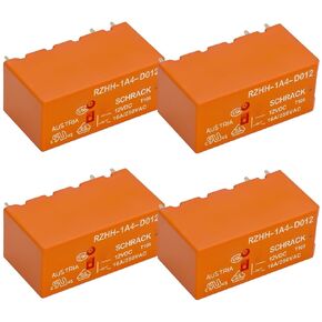 4Pcs RZHH-1A4-D012 12VDC 16A 250VAC 6-Pins Power PCB Relay - High Precision Electromagnetic Relay