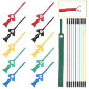 مجموعة اختبار Sumnacon KIT 10 PCS 5 COLORS MINI SMD IC TEST CLIPS مع كابل الأسلاك السيليكون للسيليكون لمحلل الاختبار المنطقي خيوط مقطع أو اختبارات متعددة لاتحنى لإصلاح الهاتف الخلوي