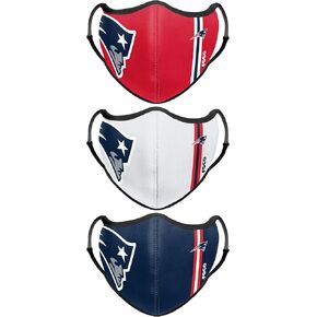 foco NFL unisex-adult NFL Team Logo Sport Reusable Washable Fashion Face Cover Mask 3-pack