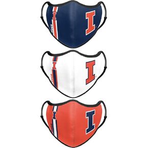FOCO Illinois Fighting Illini NCAA Face 3 Pack Face Cover
